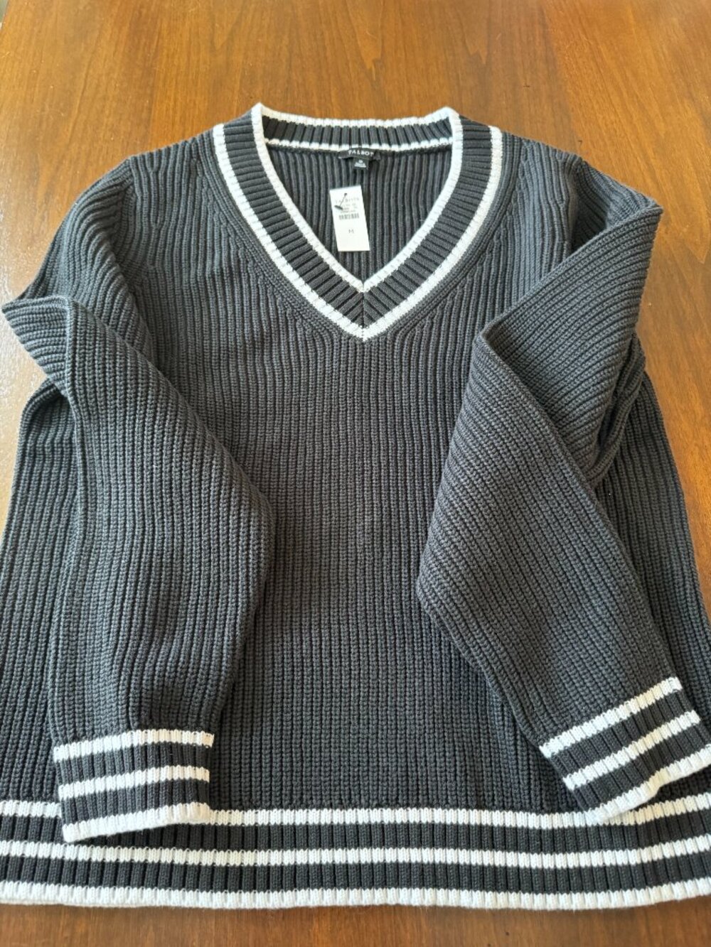 Talbots Black Cotton Sweater